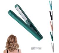 Mini Dual Purpose Curling Iron, Mini Dual Purpose Curling Iron for Short Hair, Mini Dual Curling Iron, 2-In-1 Mini Dual Purpose Curling Iron Cordless, 30 Seconds Quick Heating (Grün)