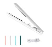 Mini Dual-Purpose Curling Iron, New 2-In-1 Mini Curling Wand & Flat Iron Hairs Straightener, Small Curlings Irons For Short Hair And All Hair Types, Usb Rechargeable (White)