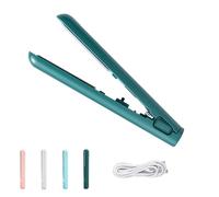 Mini Dual-Purpose Curling Iron, New 2-In-1 Mini Curling Wand & Flat Iron Hairs Straightener, Small Curlings Irons For Short Hair And All Hair Types, Usb Rechargeable (Green)