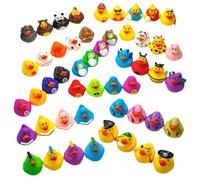Mini Ducks, confezione da 25 pezzi, giocattolo per anatra, in vinile, accessorio per la doccia, per il del bagno, per il compleanno, set di anatre in , assortite, gioco sensoriale