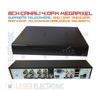 Mini DVR Ibrido 8 Canali CH 5 in 1 AHD 4.0mp 4mp Digitale + Analogico VGA HDMI