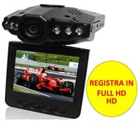 MINI DVR PORTATILE PER AUTO TELECAMERA INFRAROSSI SCHERMO LCD 2,5 REGISTRA HD SD