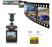Mini Dvr Telecamera Registra Video Auto HD Monitor LCD 2.5" 6 Led Ventosa Cam