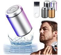 Mini Electric Shaver - Mini Electric Razor,Electric Shaver for Men,Portable Mini Electric Shaver,IPX7 Waterproof Wet/Dry, USB Rechargeable Electric Razor for Travel Office Business Trip (Silver)
