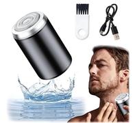 Mini Electric Shaver, Portable Mini Electric Shaver, Pocket Size Electric Razor for Men, USB Rechargeable Waterproof Electric Razor, Wet Dry Shavers for Home, Car, Trave, Office (Black)