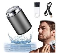 Mini Electric Shaver, Portable Mini Electric Shaver, Pocket Size Electric Razor for Men, USB Rechargeable Waterproof Electric Razor, Wet Dry Shavers for Home, Car, Trave, Office (Gray)