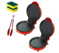 Mini Electric Waffle Maker for Easy Breakfast, 5-Inch Chaffle Mold,Electric Mini Maker Pancake Waffle Machine, Non-Stick Surface, for Breakfast, Dessert, Sandwich, Hash Brown or Snacks (2PCS)