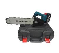 Trade Shop - Mini Elettrosega 12" 2 Batterie 21v Con Serbatoio Olio Motosega Elettrica Valigia