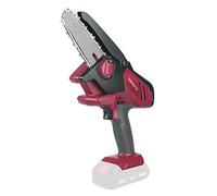 Mini elettrosega a batteria litio 20V (solo corpo - batteria NON inclusa). Compatta e utilizzabile con una mano per potature e taglio di rami.Lungh. barra 11cm, capacità di taglio Ø 10 cm. Peso 1,33kg