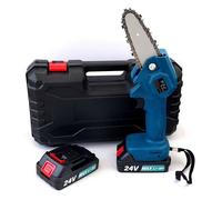 MINI ELETTROSEGA A DOPPIA BATTERIA 24V MOTOSEGA ELETTRICA TAGLIARAMI + VALIGIA
