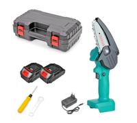 MINI ELETTROSEGA A DOPPIA BATTERIA MOTOSEGA ELETTRICA TAGLIARAMI 4'' 318
