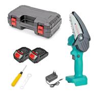 Mini elettrosega a doppia batteria motosega elettrica tagliarami 4'' 318