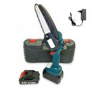 MINI ELETTROSEGA DOPPIA BATTERIA 24V 2AH MOTOSEGA ELETTRICA 6" ART. 7321