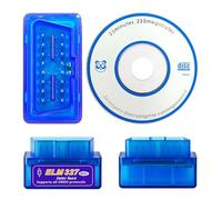 Mini ELM327 V2.1 OBD2 Bluetooth Car Diagnostic Scanner | Lettore di codici intelligente e monitor in tempo reale | Compatibile con dispositivi Android | Adattatore interfaccia OBD-II
