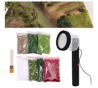 Mini erba statica che affolla il diorama della costruzione del terreno