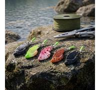 Mini esca vibrante in metallo, 2,5 g, 26 mm, per ambienti di pesca d'acqua dolce con vibrazioni ottimizzate ed efficienza di lancio (arancione verde)
