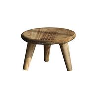 Mini Espositore per Sgabello in Legno, Sgabello Rotondo Porta Bonsai, Supporti per Piante in Legno Vintage, Porta Vasi da Fiori per Balcone di Casa Giardino di Casa Arredamento per(L29*29*19,5 cm)