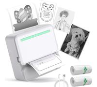 Mini etichettatrice etichette adesive, Bluetooth Stampante Adesivi, mini printer per etichettatura di codici a barre, nome, organizzazione, ideale per smartphone iOS Android, casa, ufficio