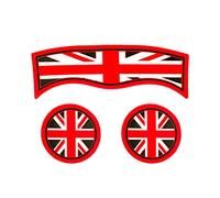 MINI F60 Sottobicchieri per Auto, 3 Pezzi Gomma Antiscivolo Sottobicchieri per Mini Cooper Countryman F60(Union Jack Rosso/Nero)