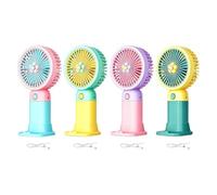 Mini Fans Handheld 4 Pieces 3 Speeds Silent USB Rechargeable Device