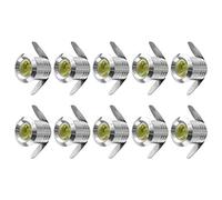 Mini Faretti da Incasso a LED,10 x 1W Mini Faretti da Soffitto Spotlight con Trasformatore per Cucina, Scale, Armadio, Corridoio, 90-265V AC[Classe Energetica A++] (Silver, Bianco caldo)