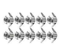 Mini Faretti da Incasso a LED,10 x 1W Mini Faretti da Soffitto Spotlight con Trasformatore per Cucina, Scale, Armadio, Corridoio, 90-265V AC[Classe Energetica A++] (Silver, Bianco freddo)