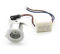 Mini faretto punto luce led incasso 1w 100 lumen faretto piccolo argento spot ideale per cielo stellato mensole vetrine scale segnapassi corridoi camera letto [SILVER LUCE CALDA 3000K]