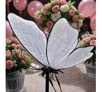 Mini farfalla led moderno romantico creativo pizzo bianco diametro 40 cm farfalle luci per la decorazione della festa nuziale illuminazione della palcoscenico della sala