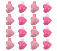 Mini Fermagli a Cuore 24 Pezzi in Metallo e Plastica | Rosa e Rosa Acceso, Stile Kawaii Romantico, per Bambini e Ragazze, Adatti a Feste e Sport