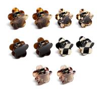 Mini fermagli per capelli, 10 piccoli fermagli per acconciature, con acido acetico, antiscivolo, graziose clip per capelli sottili e spessi, per donne e ragazze, multicolore