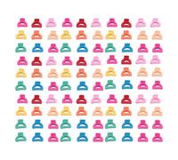 Mini fermagli per capelli 100 pezzi simpatici fermagli per capelli piccoli forte presa curva a forma di luna colore misto per bambini ragazze styling resina plastica