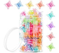 Mini fermagli per capelli a forma di farfalla, scintillanti accessori per capelli colorati per ragazze e donne, anni '90, Y2K, graziosi fermagli per capelli, 10 colori assortiti, set da 100