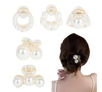 Mini fermagli per capelli da donna, 5 pezzi, piccoli fermagli per capelli a tenuta forte, clip a banana antiscivolo, set di accessori per capelli, regalo di compleanno e matrimonio per ragazze