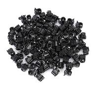 100PCS Mini fermagli per capelli, fermagli per mascelle alla moda in plastica nera Morsetti a clip per capelli antiscivolo Piccoli capelli Corona Artigli Pin Morsetti per ragazze e donneGraffette,
