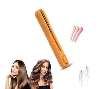 Mini ferro arricciacapelli a doppio scopo, 2 in 1 mini ferro arricciacapelli piastra for capelli, mini arricciacapelli portatile in ceramica, piastra for capelli senza fili, ferro arricciacapelli da v