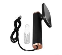 Mini ferro da stiro a vapore portatile da viaggio compatto con alimentazione USB, testa girevole a 180 gradi per una rimozione efficiente delle pieghe dei vestiti (nero)