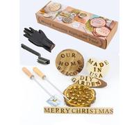 Mini ferro da stiro elettrico con lettere e numeri, 60 W, per fai da te, in legno, cappelli, barbecue, pane (36 pezzi, lettere e numeri da 1,2 cm)