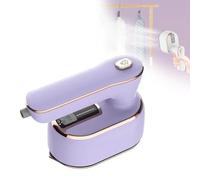 Mini ferro da stiro portatile, mini ferro da stiro elettrico portatile 2023, mini ferro da stiro a vapore da viaggio asciutto e bagnato, vaporizzatore for indumenti da viaggio ruotabile a 180°, può es