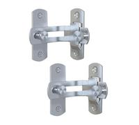 Mini Fibbia Di Bloccaggio Piatta E Ad Angolo Retto, 2 Set Di Chiavistelli For Porte Scorrevoli In Acciaio Inossidabile, Gancio For Porta Del Fienile(3-inch right angle silver)