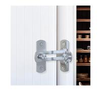 Mini Fibbia Di Bloccaggio Piatta E Ad Angolo Retto, 2 Set Di Chiavistelli For Porte Scorrevoli In Acciaio Inossidabile, Gancio For Porta Del Fienile(4-inch right angle silver)