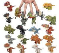 Mini figura Echinodorus grigio, giocattolo mordi dita, zaino ciondolo Jurassic Park Snap Squad T-rex Dino, 1 pezzo
