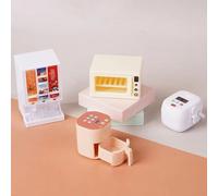 Mini Figure Casa delle Bambole Microwave Coffee Caffe Kitchen Air Fryer Toy Gift
