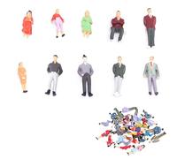 Mini Figure di Persone,Dipinte Colorate Figurine,Piccole Figure,Figure In Miniatura,Mini Modellino Ferroviario Figure,Per Scene In Miniatura, Treno, Ferrovia, Tavolo Di Sabbia, Scala 1:50,10 Pezzi