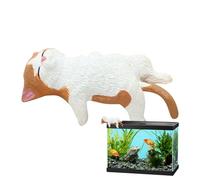 Mini figurine per gatti, decorazione simpatica del monitor del computer - statue gatti in miniatura realistica per soggiorno camera da letto per la festa paesaggio per le feste di libri di libri d