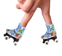 Mini Finger Skates Toy Set - Creative Finger Skateboards With These Mini Skates | Portable Educational Party Favors That Improve Attention & Flexibility, Random Colors For School, Home, And Travel
