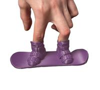 Mini Finger Snowboard - Desktop Trick Board | 10cm Stunt Toy with Smooth Glide Design, ABS Fingerboard with Printed Pattern, Sports Collectible Model, Handheld Skill Game for Party Decor Setup