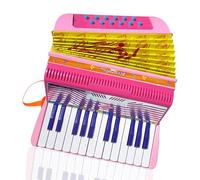Mini fisarmonica a bottoni Mtlavishness, facile da imparare per i principianti, produce un suono piacevole, ideale per spettacoli teatrali e per esercitarsi a casa, fisarmonica a (Rosa)