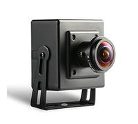 Mini Fisheye Telecamera IP, HD 3MP Telecamera di Sicurezza Interna Obiettivo 1,7 mm Angolo di 170 Gradi P2P Vista Remota Videocamera CCTV(I706-3 Nero)