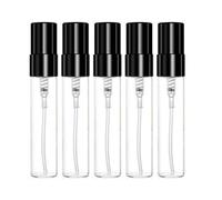 Mini flacone spray da 5 ml, trasparente, ricaricabile, da viaggio, per profumo, idratante, per feste, portatile, 10 pezzi (nero)