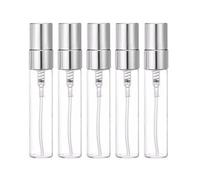 Mini flacone spray da 5 ml, trasparente, ricaricabile, da viaggio, per profumo, idratante, per feste, strumento portatile per il trucco, 10 pezzi (argento)